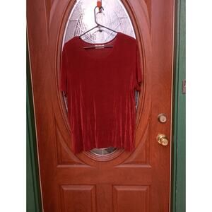 Tanuja Rust Color Top short sleeves, round neckline, size by measure